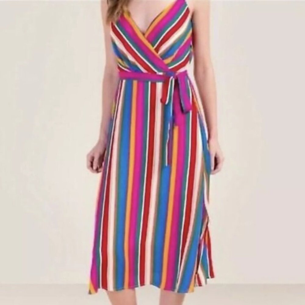 Francesca’s Blue Rain Rainbow Dress